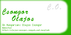 csongor olajos business card